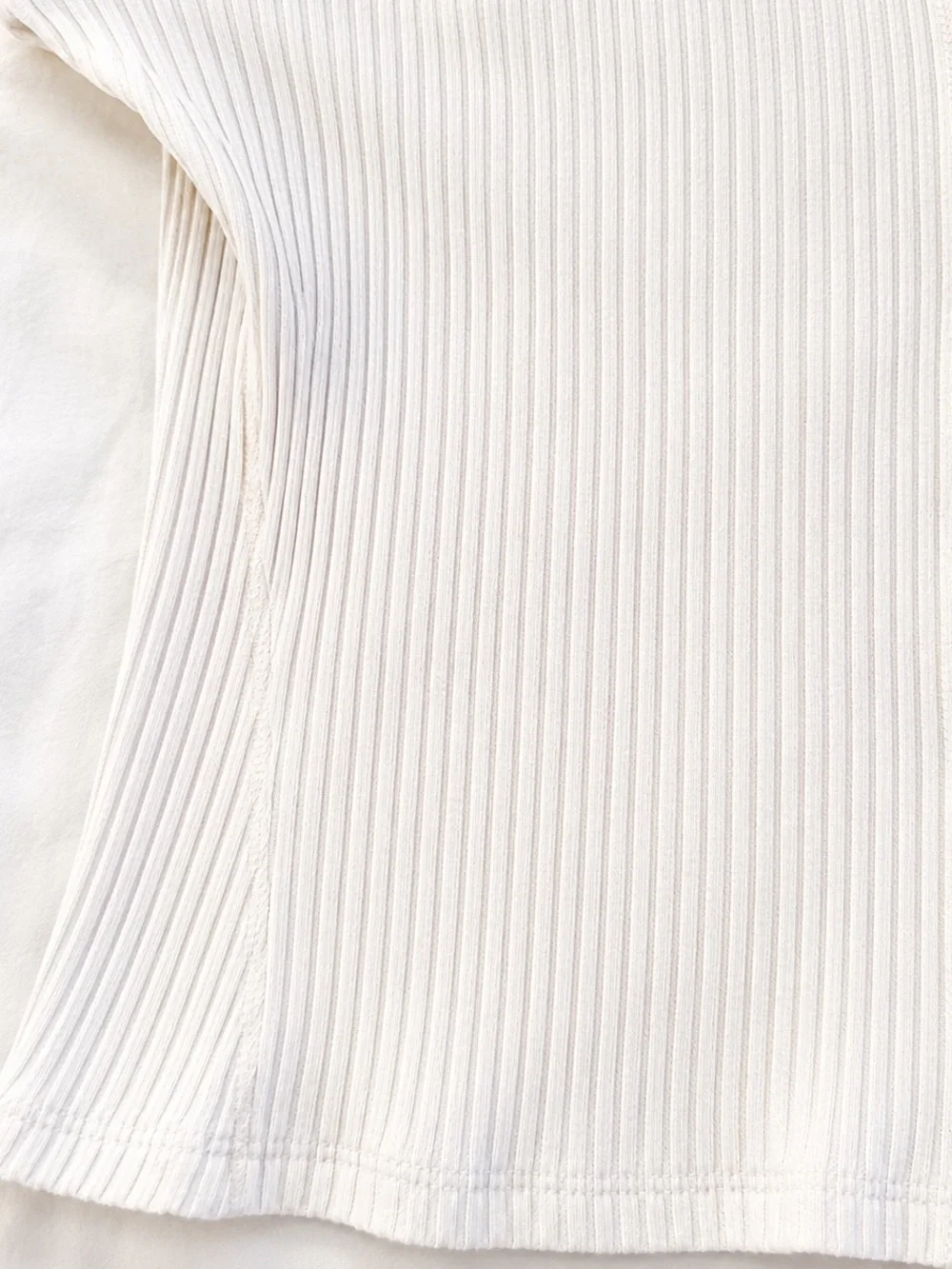 Free People Intimately Cream Ribbed Button Front Top Size XS/S